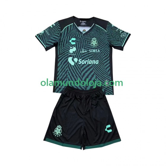 Camisola Santos FC Laguna Criança Equipamento Segundo 2024-2025 Manga Curta